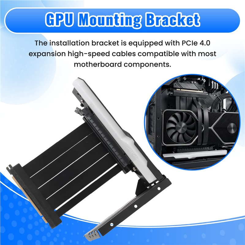 Efficient Vertical GPU Mountin - Pcie 4.0 X16 Riser Cable 90 Degree recension och pris