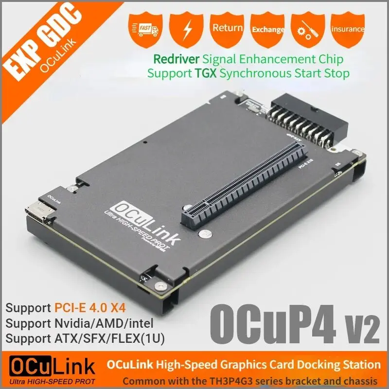 OCuP4V2 OCuLink GPU Dock w ReD - External Gpu Dock Pcie 4.0 Oculink recension och pris