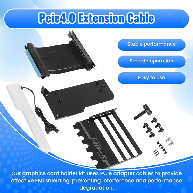 Vertical GPU Mounting Bracket  - Pcie 4.0 X16 Riser Cable 90 Degree recension och pris